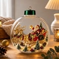thumbnail image 5 of Christmas Ornament Ball with Warm LED Light 2D Acrylic Clear Hanging Pendant for Holiday Tree Decor and Gift Giving, 5 of 6