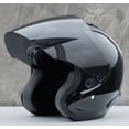 thumbnail image 5 of 2024 SZ-Ram4 Medio casco para mujer y hombre, casco de motocicleta para montaña, carretera, temporada de verano, medio casco, casco negro brillante, 5 of 5