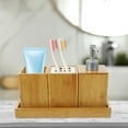 thumbnail image 6 of REACHISE 1 Set Bathroom Accessories Set Bamboo Toothbrush Holder Mouthwash Cup Soap Dispenser, 6 of 8