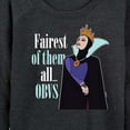 thumbnail image 3 of Disney Princess - Fairest of Them all Obvs - Women's Lightweight French Terry Long Sleeve Shirt, 3 of 5