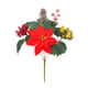 thumbnail image 2 of Ramo de Flores Artificiales de Piñas Navideñas con Asa de Flores Rojas Grandes, Agujas de Pino Artificiales, Arreglos para El Hogar, Flores Decorativas, 2 of 6