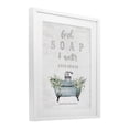 thumbnail image 3 of Stupell Industries Antique Fresh Soap & Tub White Framed Print Under Glass design by Lettered and Lined, 21 x 17, 3 of 10