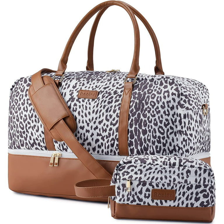 Victorias Secret Duffle Bag Travel Bag Logo Cheetah Print HUGE