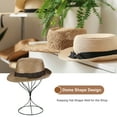 thumbnail image 4 of Metal Hat Display Stand 2 Pack Tabletop Wig Rack Modern Closet Holder for Baseball Cap, Fedora Hat, Cowboy Hat  Black, 4 of 6