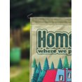 thumbnail image 2 of Printtoo Tan Home Is Where We Park It Big Travel Trailer 12.5x18 Inches Double SidedFlagsDouble Sided CampFlagCampsiteFlagPersonalized Camping Flags, 2 of 4