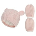 thumbnail image 3 of Odeerbi by Odeerbi Newborn Cotton Knit Beanie Hat Gloves Set, Pink, 0-3 Months, 3 of 6