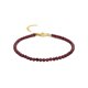 thumbnail image 1 of Colección de acero para mujer de 21 cm, cuentas redondas de granate rojo vino., 1 of 5
