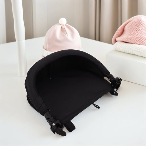 Raindrops Black Foldable Pram Footrest with Sturdy Support for Baby Strollers and Pushchairs