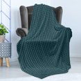 thumbnail image 4 of Teal and Yellow Soft Flannel Fleece Blanket, Pattern with Vertical Abstract Ornaments Rhombus Forms and Lines, Cozy Plush for Indoor and Outdoor Use, 70" x 90", Dark Teal Pale Yellow, by Ambesonne, 4 of 5