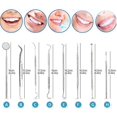 thumbnail image 2 of Juego de 8 piezas para el cuidado dental, instrumentos de dentista de acero inoxidable, herramientas dentales, 2 of 5