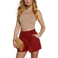 thumbnail image 4 of BLVB Womens Shorts with Pockets Summer Casual Shorts for Women High Waist Casual Lightweight Adjustable Tie Knot Loose Short Pants, 4 of 7
