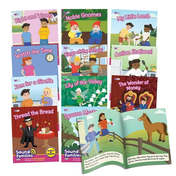 Sound Families Decodable Readers Consonants Fiction Phase 5.5, Set of 12
