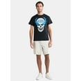 thumbnail image 3 of WWE Men's and Big Men's Stone Cold Blue Smoke Skull Graphic Tee, Sizes S-3XL, 3 of 6