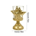 thumbnail image 3 of B Vintage Christmas Candlestick Wrought Iron Holder With Glass Cup Golden Star Design Table Centerpiece Holiday Home Decor, 3 of 6