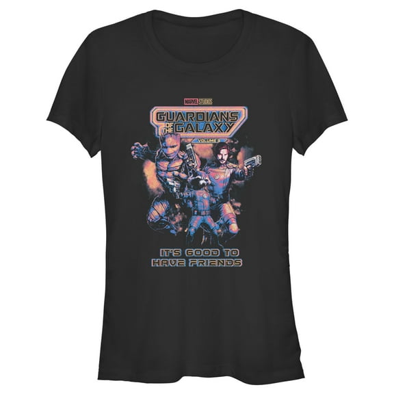 Junior's Guardians of the Galaxy Vol. 3 It's Good to Have Friends  Graphic Tee Black 2X Large