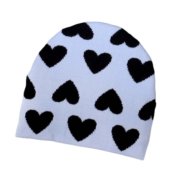 Beanie for Teenager Halloween Grunge Knitted Skull Cap Ghost Slouchy Emo Crochet Accessories Warm Winter Hat