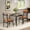 Brown, variant on 3-Piece Modern Dining Set, Space Saving Dinette for Kitchen, Dining Room, Small Space w/Steel Frame, Built-in Storage Rack,Brown