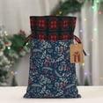 thumbnail image 5 of Rocae Merry Christmas Winter Leaves Snowflakes Print Christmas Drawstring Linen Gift Bag with Drawstrings Treat Bag Goody Present Bags for Christmas Party Favor, 5 of 8