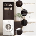 thumbnail image 6 of LInyy Over The Toilet Storage, Taller Bathroom Organizer Space-Saving Storage Cabinet with Adjustable Shelves and Double Doors, 77 in H, Espresso, 6 of 9