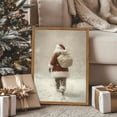 thumbnail image 5 of Framed Vintage Christmas Canvas Wall Art, Rustic Santa Claus Walking Snowy Wall Decor Paintings, Winter Holiday Aesthetics Pictures Print Christmas Home Decor for Living Room Bedroom 12×16 inch, 5 of 18