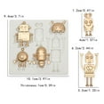 thumbnail image 4 of Robots Shape Jelly Molds Silicone Mould Cake Decorating Gadget Fondant Mold, 4 of 7