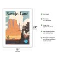 thumbnail image 2 of Navajo Land - Arizona New Mexico - Santa Fe Railroad - Navajo Nation Monument Valley - Vintage Railroad Travel Poster by Elms c.1954 - Fine Art Matte Paper Print (Unframed) 18x24in, 2 of 4