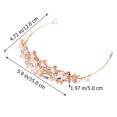 thumbnail image 4 of Shisuyan Girls Crown Headband Gold Zinc Alloy Rhinestone Crystal 1Pack, 4 of 8
