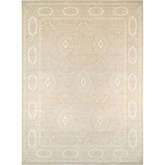Pasargad Home Ferehan Collection Hand-Knotted Wool Area Rug- 8' 8" X 11' 9"
