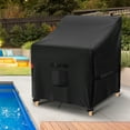 thumbnail image 6 of 2PCS Outdoor Chair Covers, GARPROVM Waterproof Patio Chair Covers, 420D 35*38*31inches Outdoor Patio Furniture Covers, Black, 6 of 9