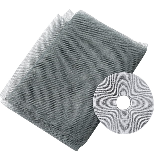 TFixol Moustiquaire de Fenêtre Bricolage avec Rubans Autocollants Moustiquaire pour Fenêtres Moustiquaire Protecteur de Moustiquaire Rideau en Maille 51 x 59 Pouces