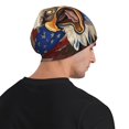 thumbnail image 5 of Naloa Eagle With USA Flags Soft Beanie Hat, Knit Beanie Daily Beanie in Fine Knit for Women Men Winter Travel, Outdoor, 5 of 7