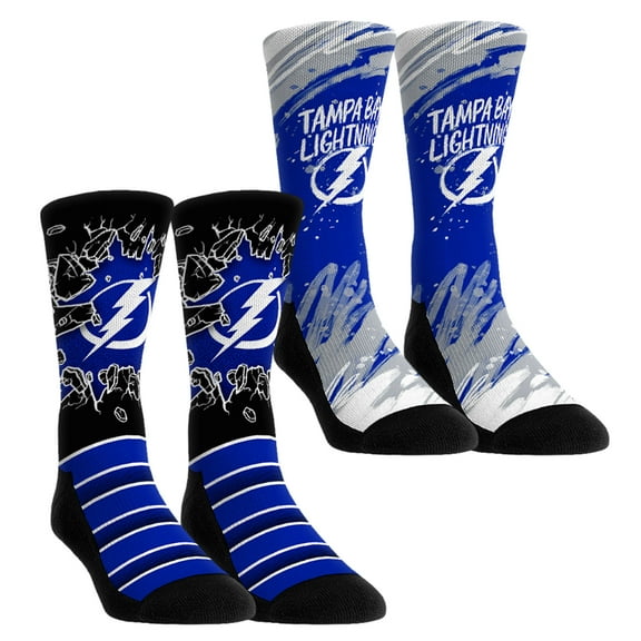 Unisex-Rock Em Socks Tampa Bay Lightning Ice Breaker Two-Pack Crew Socks Set