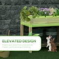 thumbnail image 4 of Outsunny 36" x 20" x 30" Elevated Planter Box with Storage Shelf, Green, 4 of 10