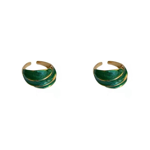 Sonducket Chica anillo decoración moda apertura nudillo anillos cumpleaños Navidad regalo joyería para compromiso celebración verde Grün 2piezas Sonducket CBP315832