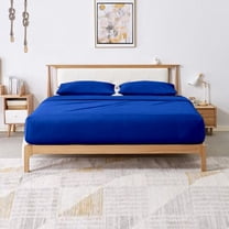 1000 Thread Count 4 Piece Quality Sheet Set 21 Inch Deep Pocket 100% Egyptian Cotton Color Royal blue Solid Size King