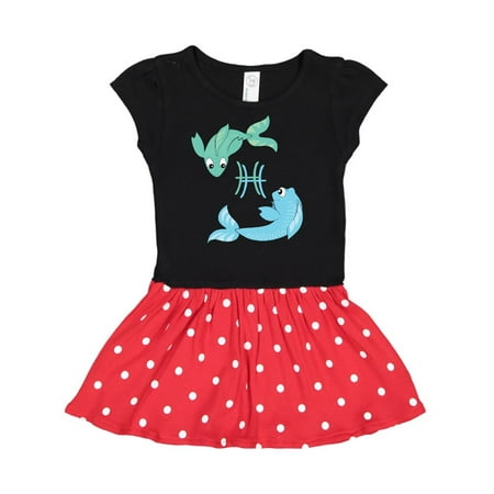 

Inktastic Cute Pisces the Fish Zodiac Sign Gift Toddler Girl Dress