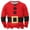 Red 09, variant on Christmas Long Sleeve Tops for Men Funny Santa Printed Crew Neck Lightweight Graphic Sweatshirt Tee Shirts (XL, Red 12)