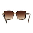 thumbnail image 4 of Luxurious Womens Thin Plastic Rectangle Diva Sunglasses Tortoise Brown, 4 of 4