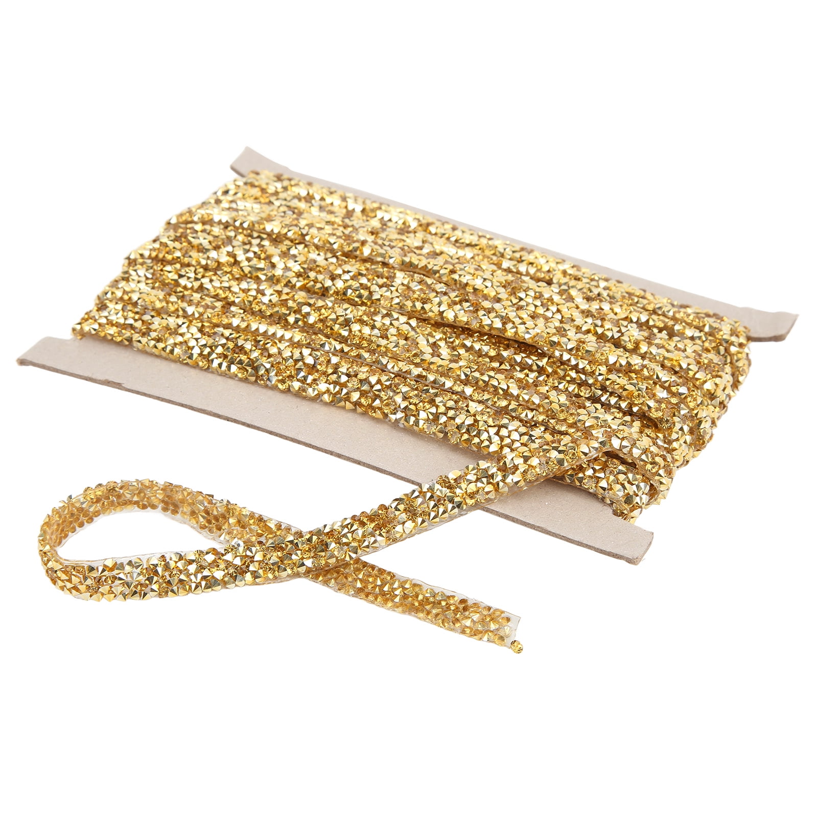Gold Rhinestone Ribbon, Three Dimensional 10 Yards DIY Decoration Self