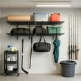 thumbnail image 2 of Danolapsi Heavy Duty Garage Wall Shelving with Hooks, 3.87' x 2' Wall Mounted Storage Shelves, Loads 200lbs Each, 2 of 7