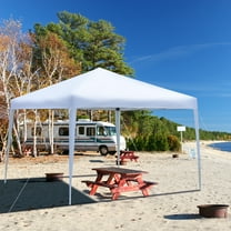 SalonMore 10' x 10' Canopy Tent Pop Up Wedding Party Tent Folding Patio Canopy White