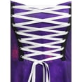 thumbnail image 3 of Rosegal Plus Size Christmas Lace Up Snowflake Elk Print Dress Purple 3X, 3 of 4
