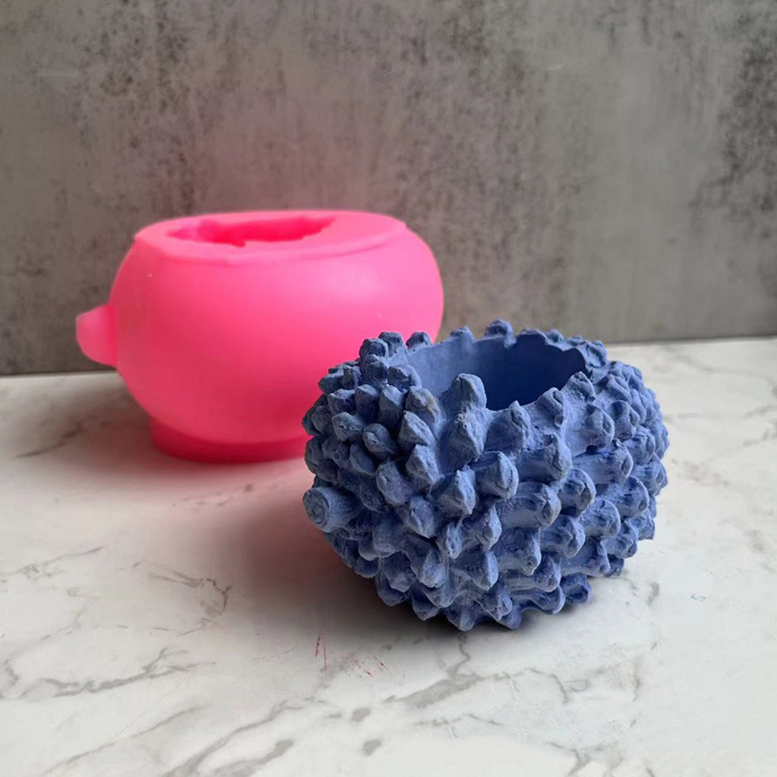 BQBQERT Holder Resin Mold,Cement Gypsum Flower Silicone Epoxy Resin Casting for Jewellery Storage Box