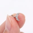 thumbnail image 3 of Crescent Moon Sparkle Pave Multi-Gem Internally Threaded Flat Back Stud Labret, 3 of 5