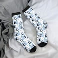 thumbnail image 5 of KLL Playful Penguins and Snowmen Print Cool Socks Men's Women's Crew Socks Funny Crazy Novelty Stockings, 5 of 6
