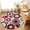 Red, variant on Small Round Rug 3Ft, Black Grey Abstract Non-Slip Washable Circle Rugs Carpet, Modern Geometric Polka Dot Indoor Outdoor Rug Floor Mats Throw Runner for Bedroom Living Room Bathroom