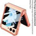 thumbnail image 5 of Built-in with Screen Protector Magnetic Case for Samsung Galaxy Z Flip 5 4 Compatible with Magsafe,Full Hinge Protection, Transparent Anti-Yellow Transparent Cover (Blue,for Samsung Z Flip 5), 5 of 18