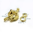 thumbnail image 3 of 50sets Brass Spring Ring Clasps Golden 8.5~9x4mm Hole: 2mm Tube Bails: 8.5x4.5x1.5mm, 3 of 3