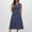 Blue, variant on Abomasnow Dresses for Women Summer Sleeveless Crewneck Mini Dress A Line Polka Print Sundresses with Pockets