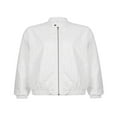 thumbnail image 1 of Veste Zippée pour Femmes, Décontractée, Ample, Manches Longues, Blanche, Automne, 1 of 9
